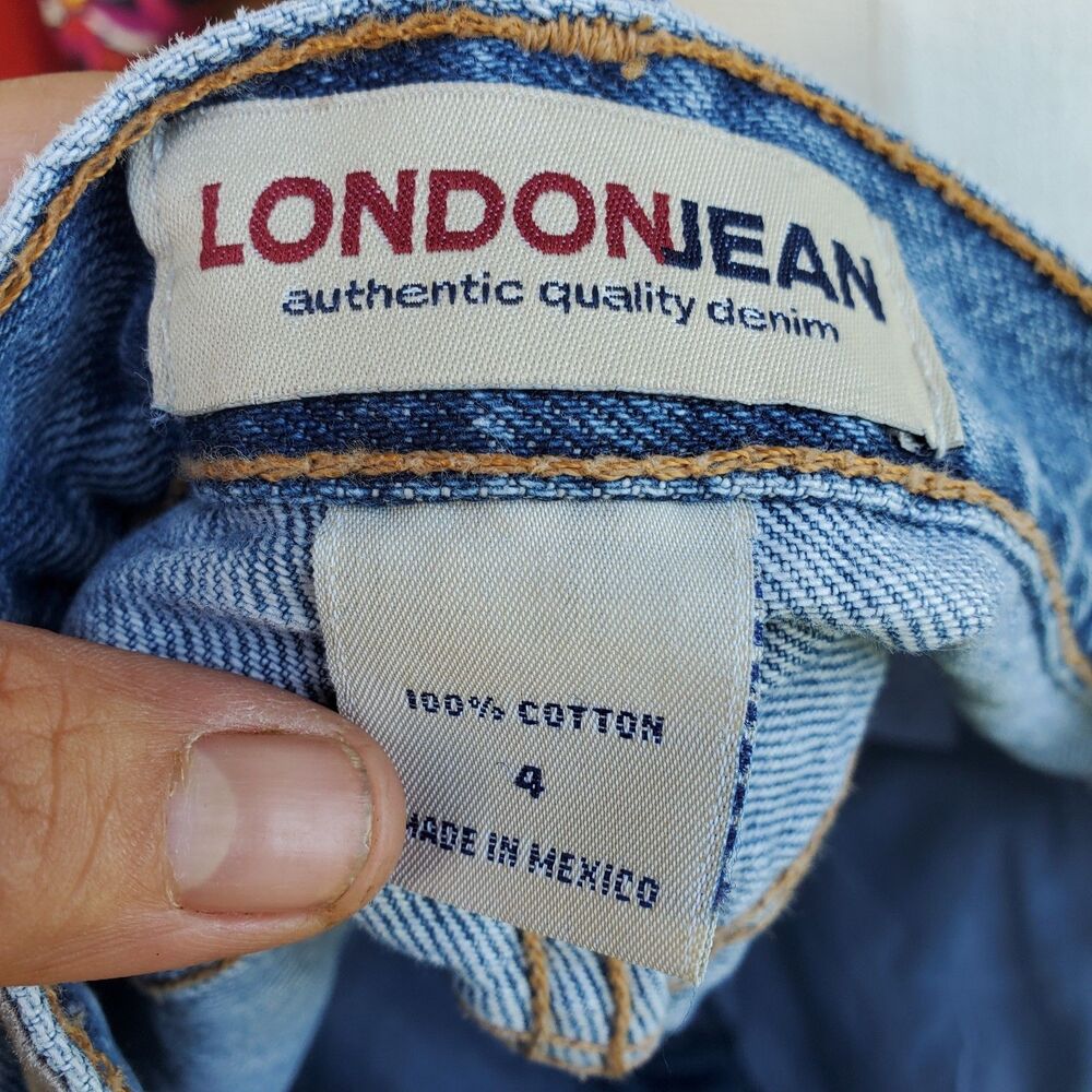 London Jean Denim Shorts Size 4 - Picture 3 of 10